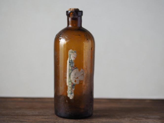 古いガラス瓶（オキシフル） - ソラシカ散歩[オンラインショップ