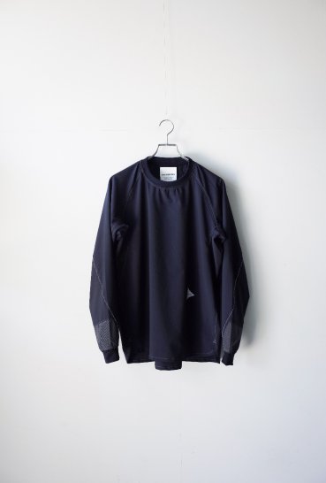 and wander　light rip pullover（navy） - Eins&Zwei