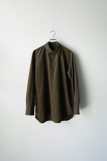 Cale 100/2 BROAD REGULAR COLLAR SHIRT（KHAKI） - Eins&Zwei