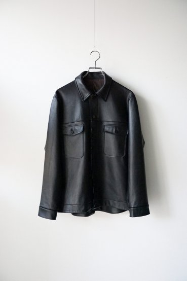 Cale LAMB LEATHER JACKET - HEAVY（BLACK） - Eins&Zwei