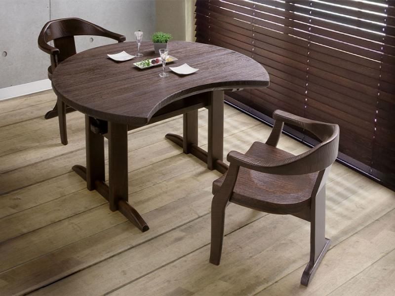 焼桐三日月型テーブル - 桐里工房オンラインショップ桐蔵