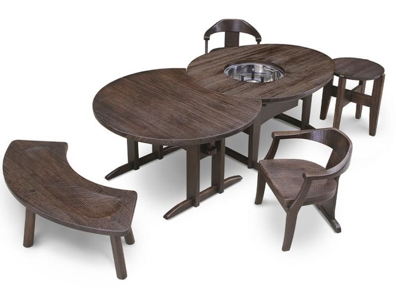 焼桐三日月型テーブル - 桐里工房オンラインショップ桐蔵