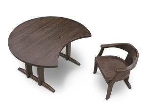 焼桐三日月型テーブル - 桐里工房オンラインショップ桐蔵