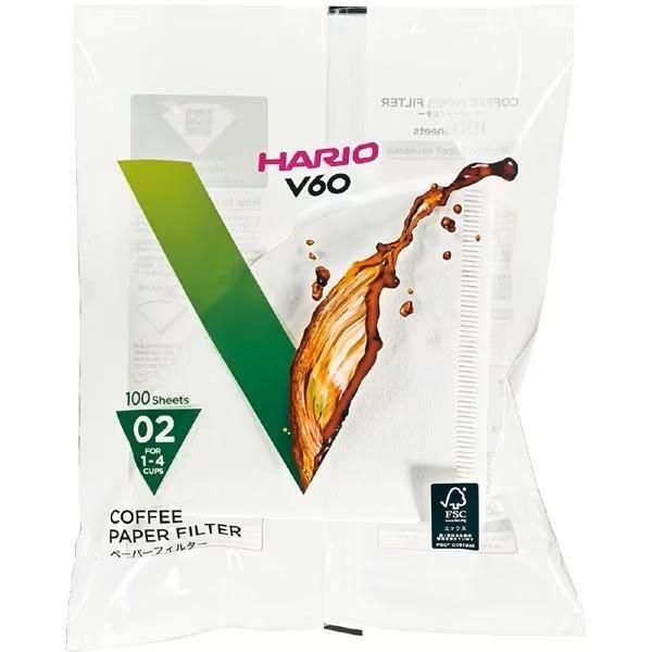 HARIO(ϥꥪ) V60ڡѡե륿02 W  ۥ磻 1~4 100  VCF-02-100W