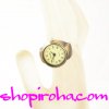 指時計 リングウォッチ オシャレ な 指輪時計 アンティーク ブロンズ・カラー ローマ数字