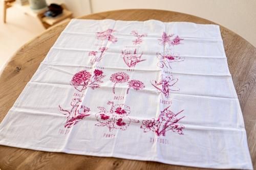 Tea Towel オーガニックコットン Flower Garden