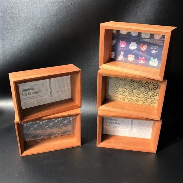 マホガニー・15センチ小箱／小さくてちょっとお洒落な小物入れ