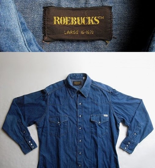 シアーズ・ローバックSears Roebucksデニムシャツ1970年代ウエスタン ...