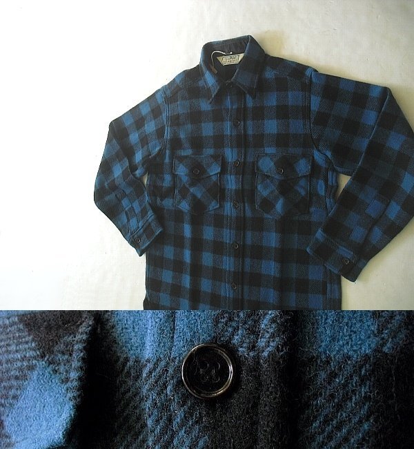 L.L.Bean Wool Shirt（1980s）ウールシャツ青黒エルエルビーン通販ディアハンター仙台