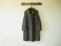 Burberry's Balmacaan Wool Tweed Coatdead stock
