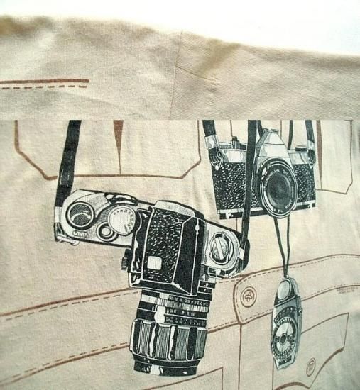 騙し絵TシャツCAMELAMAN柄1980年代Hanes50/50 COMBED -T 通販