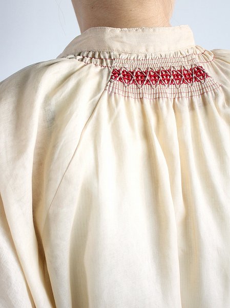 ASEEDONCLOUD Jiyusou smock dress / Memento cotton organdy