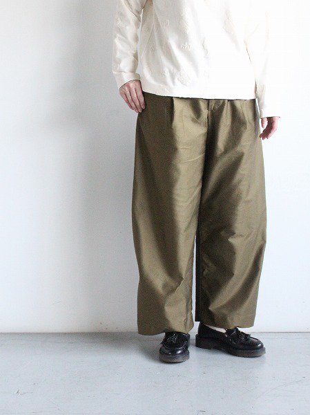 ASEEDONCLOUD HW wide trousers / ARMY CLOTH (LADIES)