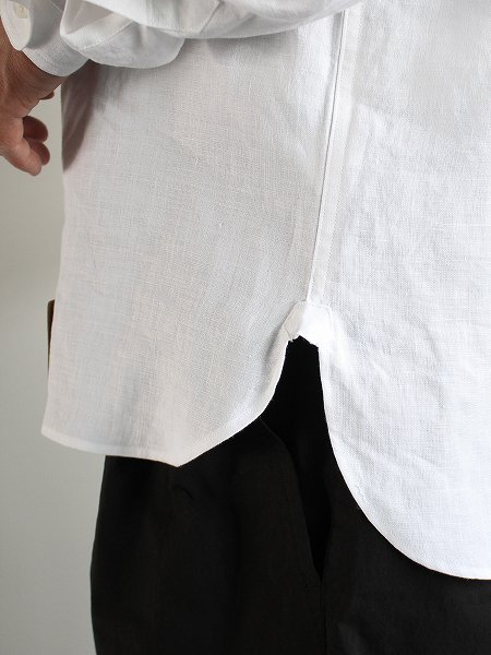 ASEEDONCLOUD HW　collarless shirt - Linen White