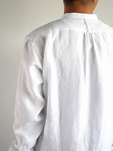 ASEEDONCLOUD HW　collarless shirt - Linen White