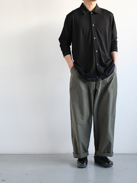Cale (カル)　Washable Wool Jersey Shirt Cardigan