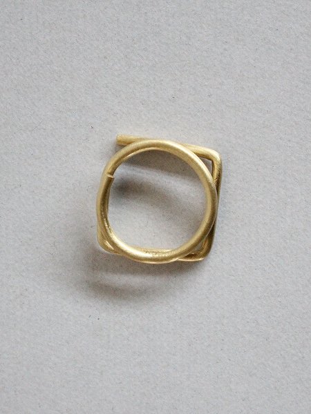 _Fot リング / round wire ring L_form / brass