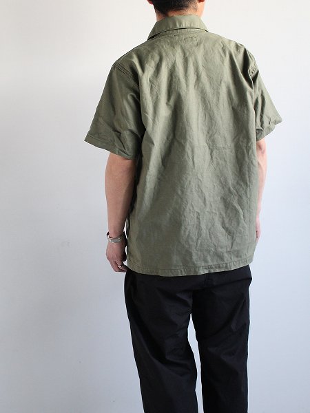 NEEDLES　S/S Fatigue Shirt - Backsateen / Olive