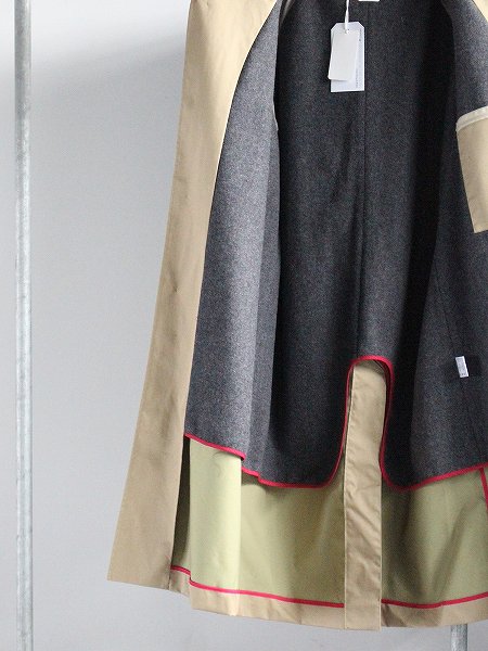 NECESSARY or UNNECESSARY （N.O.UN.) OLD FOODED COAT / Beige