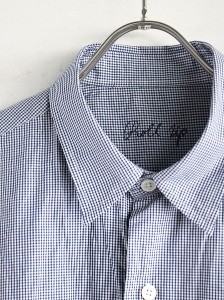 Porter Classic　ROLL UP NEW GINGHAM CHECK SHIRT / NAVY