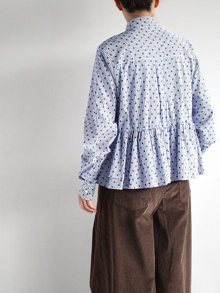  RHODOLIRION (ロドリリオン) Tiered Shirt / Dot Stripes 