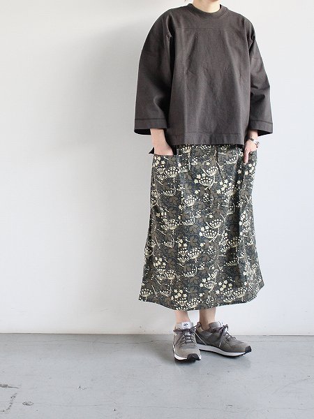 South2 West8(S2W8) Army String Skirt - Batik Pt. / Botanical
