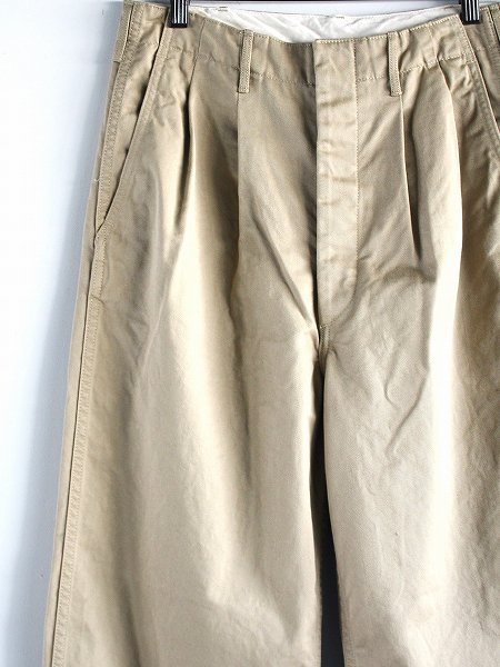 Sans limite (サンリミット)　2 Tucks Chino Pants / beige (2タックス チノパンツ) (W2203253)