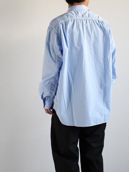 Sans limite (サンリミット) ブロード 3本針 ボックスワイドスプレッドカラーシャツ
