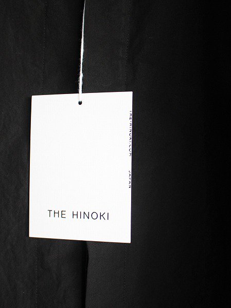 THE HINOKI OG Cotton Stand Collar Shirt / BLACK
