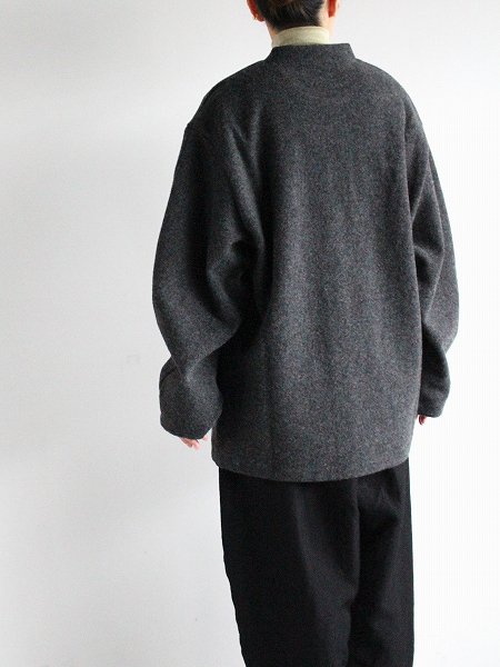 THE HINOKI Wool Casentino Pullover Shirt / CHARCOAL GRAY