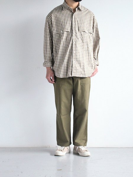 Porter Classic ロールアップシャツ ( ROLL UP TRICOLOR GINGHAM CHECK 