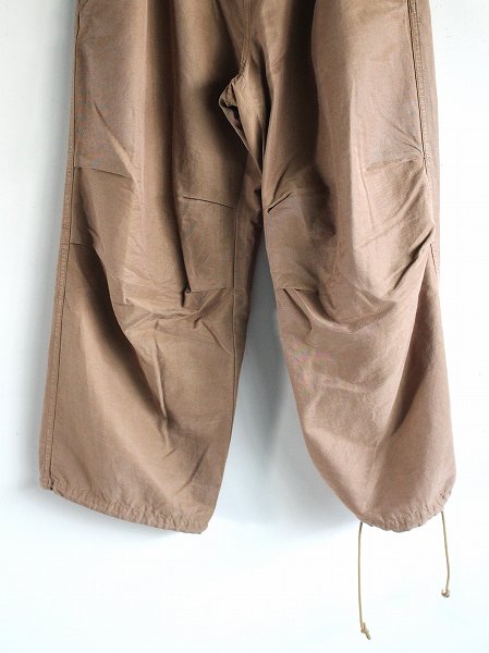 unfil / アンフィル　cotton & silk faille military pants / COYOTE BROWN
