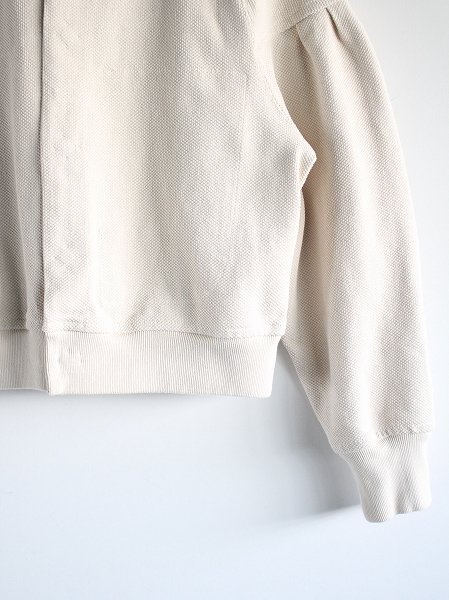 unfilsuper heavy cotton pique cropped cardigan 
