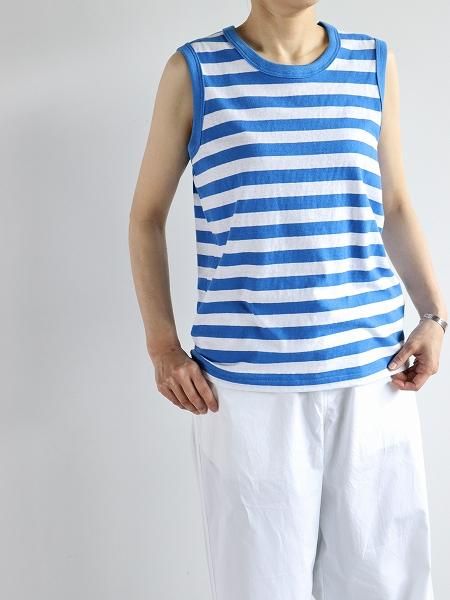 eleven 2ndCotton Border Jersey Sleeveless Top