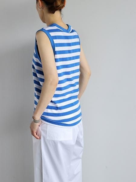 eleven 2ndCotton Border Jersey Sleeveless Top