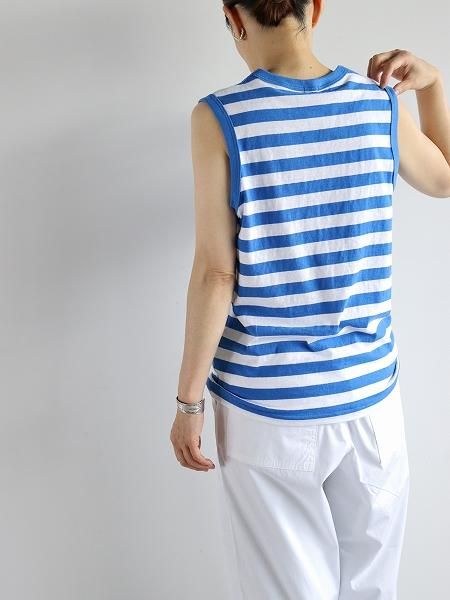 eleven 2ndCotton Border Jersey Sleeveless Top