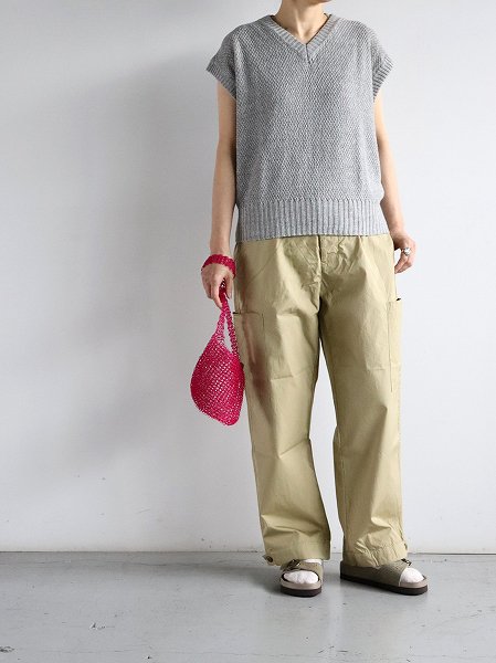 eleven 2nd カーゴパンツ (Fine Cotton Poplin Cargo Pants / Beige)