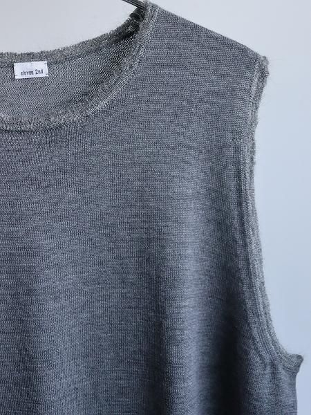 eleven 2nd / ֥󥻥ɡFine Merino Wool Mohair Trim Slipover