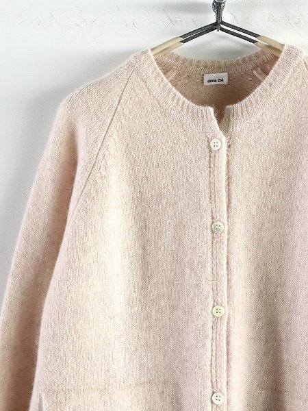 eleven 2nd / イレブンセカンド　Soft Washed Wool Raglan Long Cardigan