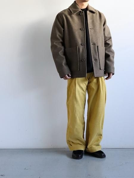 Cale (カル) Super 120's エアーウール裏毛 プルオーバー [BLACK]