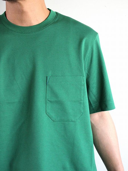 Cale (カル) 80/2 鹿の子 Crew Neck T-Shirt / Green
