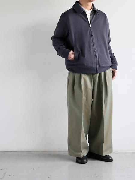 Cale (カル) Supima Cotton Hemp 裏毛 Jacket / Navy (C241U04J02)