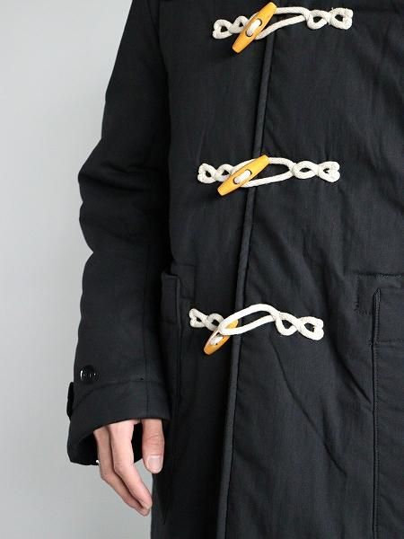 ARMY TWILLCotton Nylon Duffle Coat / BLACK