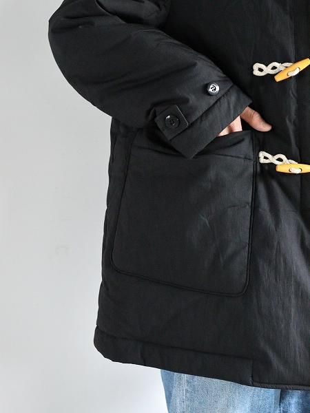 ARMY TWILLCotton Nylon Duffle Coat / BLACK