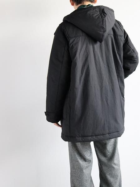 ARMY TWILLCotton Nylon Duffle Coat / BLACK