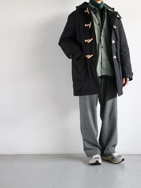 ARMY TWILLCotton Nylon Duffle Coat / BLACK