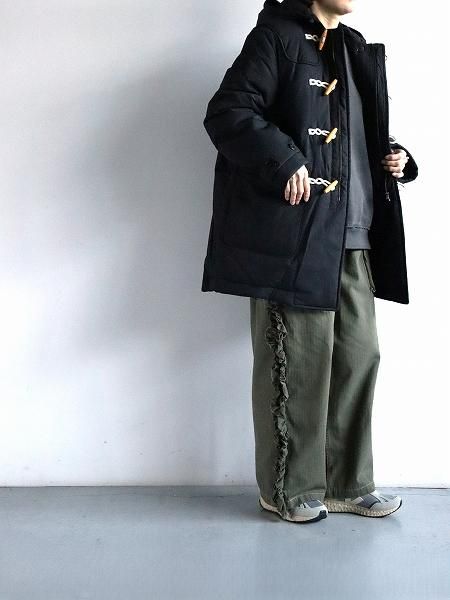 ARMY TWILLCotton Nylon Duffle Coat / BLACK