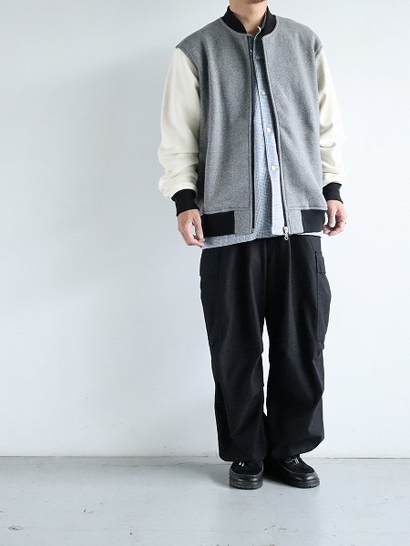 ARMY TWILLBack Satin Cargo Pants / BLACK