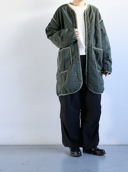 ARMY TWILLBack Satin Cargo Pants / BLACK