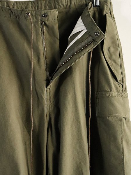 ARMY TWILLBack Satin Cargo Pants / KHAKI